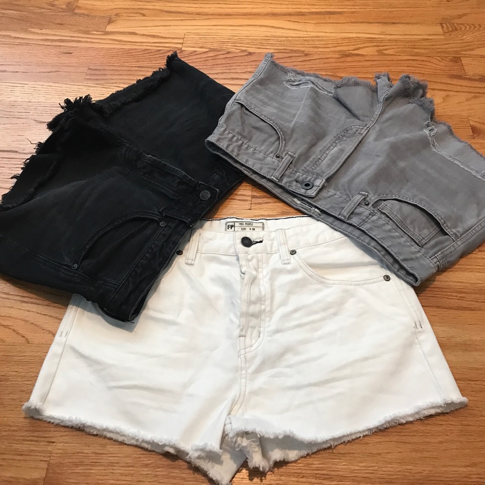 3 Pairs Free People Jean shorts