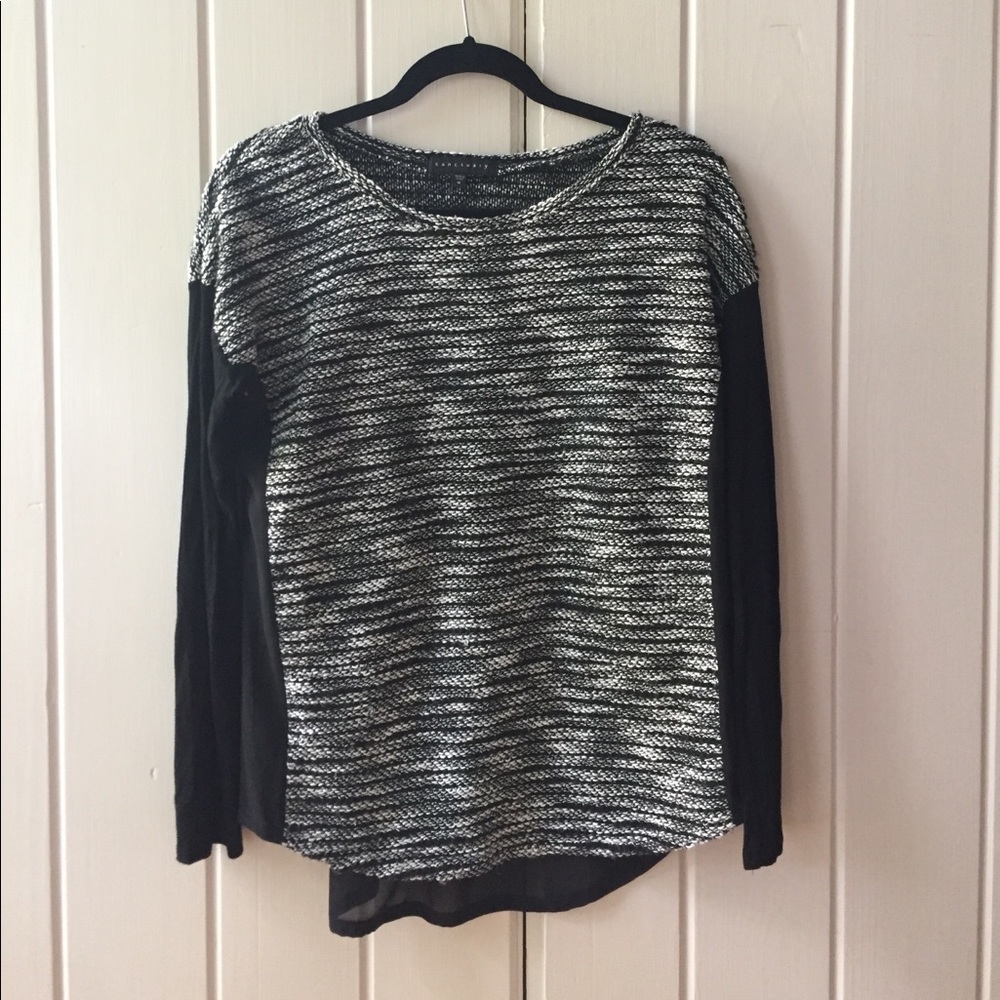 Black knit top