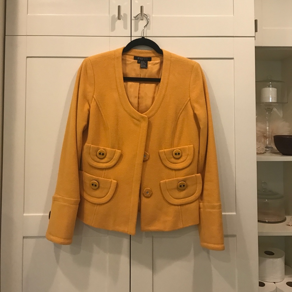 Yellow wool coat