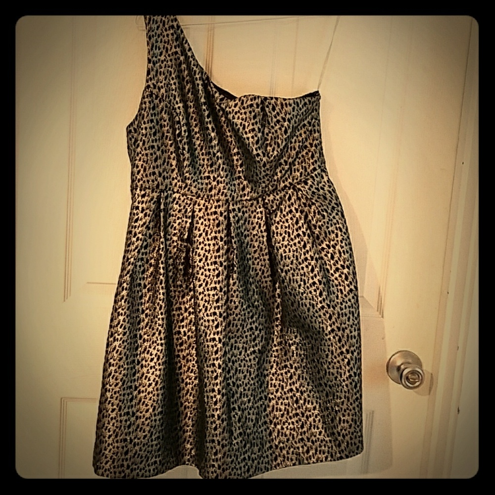 Forever 21 Black and Silver Cheetah Dress