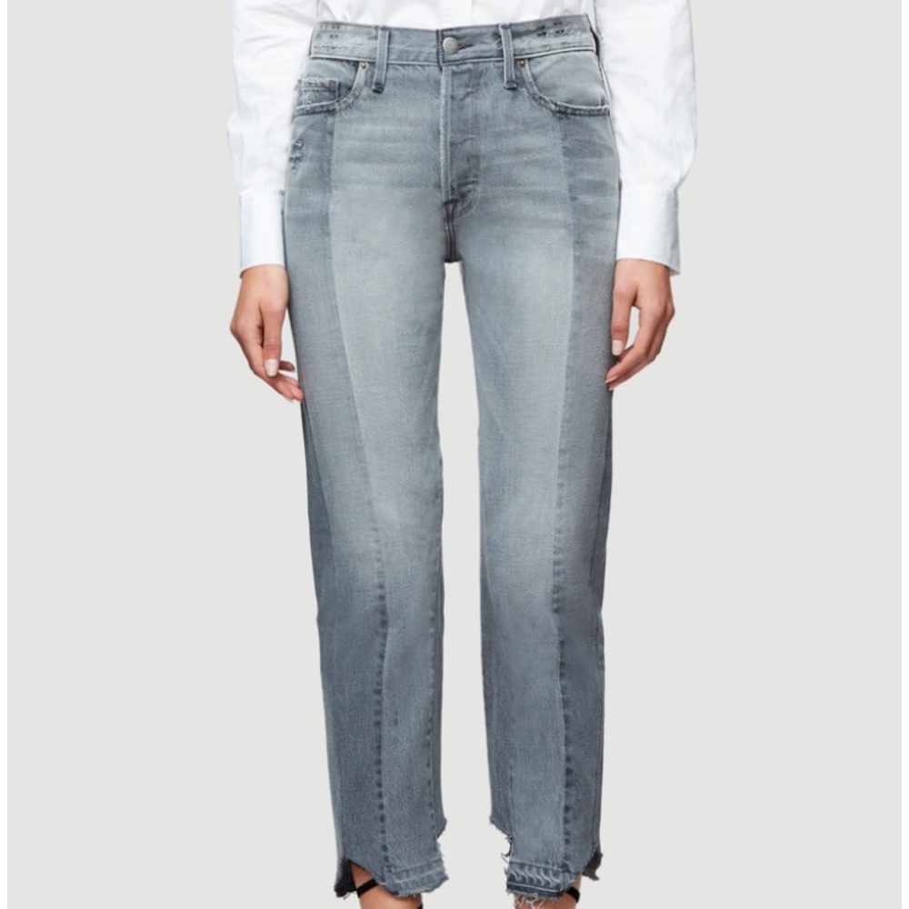 Frame Denim Nouveau Le Mix High-Waisted Ash Grey