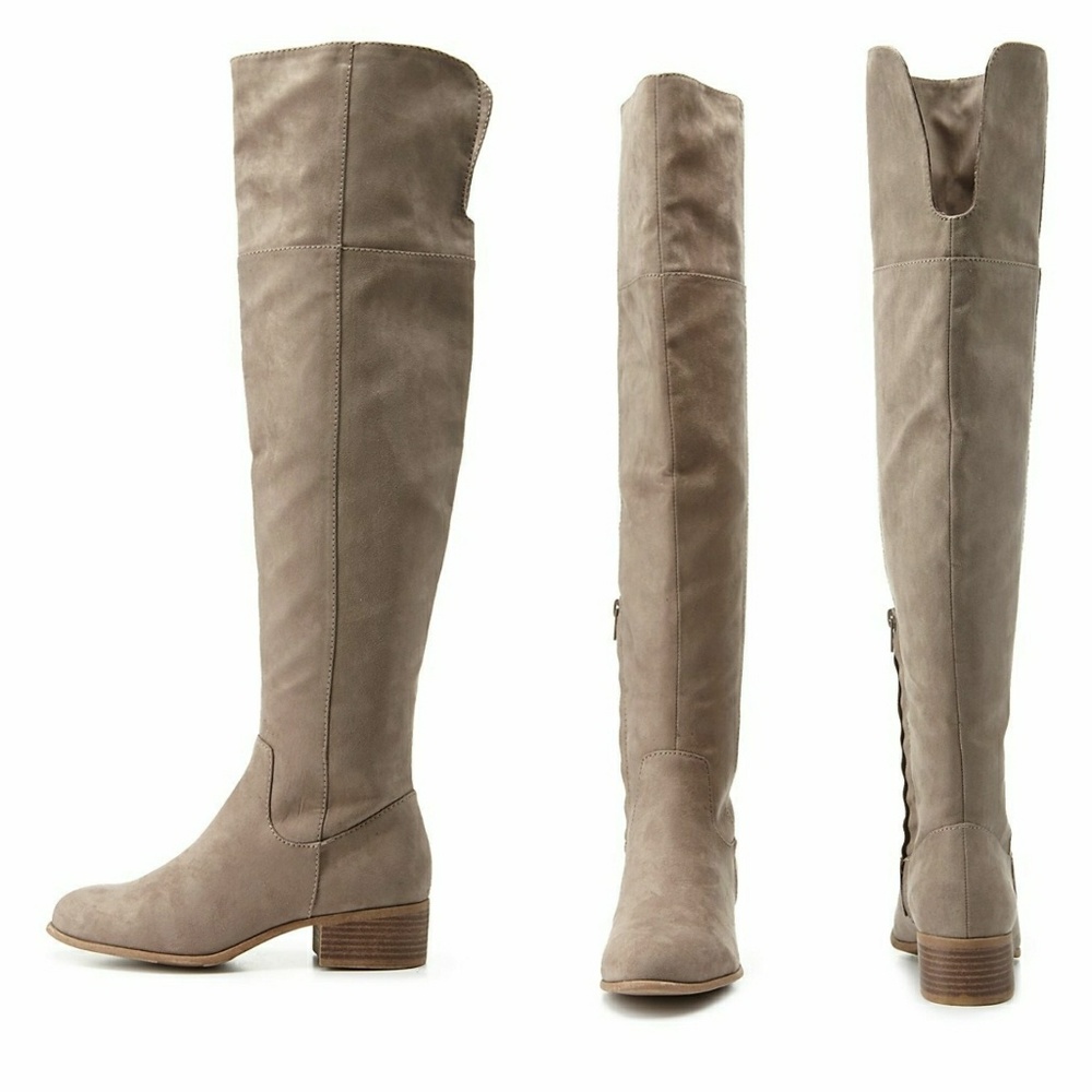 Taupe OTK Boots