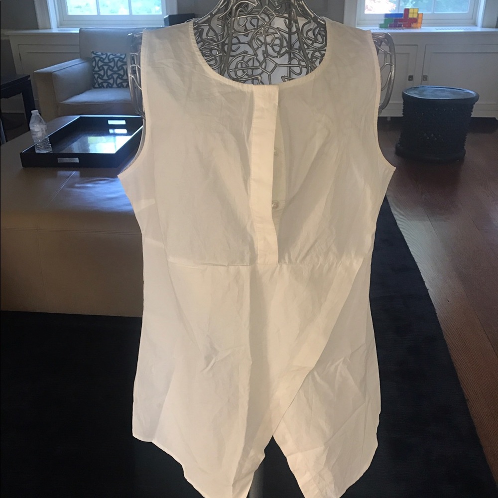 White cotton 10 Crosby Derek lam white tank