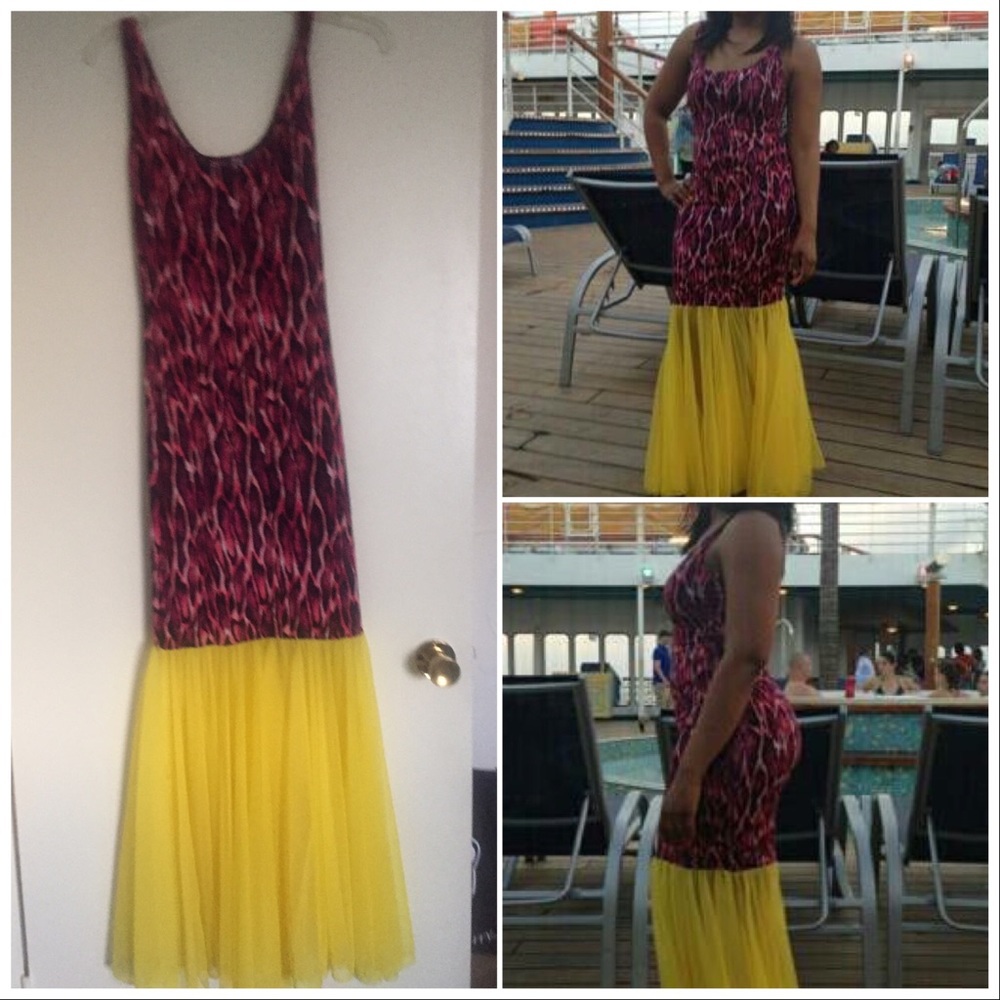 Maxi dress with mermaid bottom