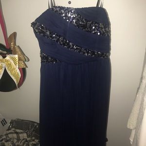 Homecoming/Semi Navy high/low dress (Size 11) SALE