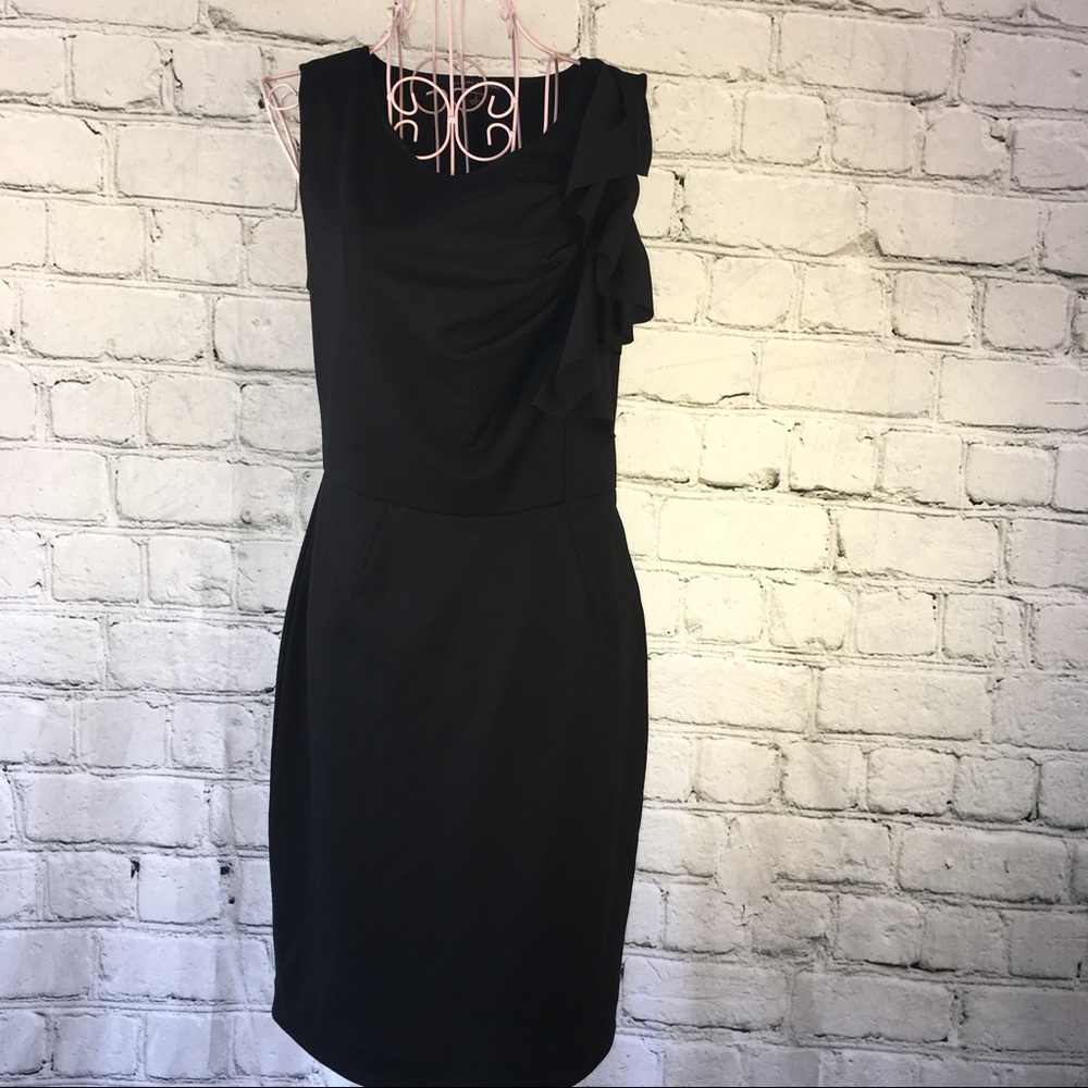 Banana Republic Little Black Dress Size 2 Ruffles