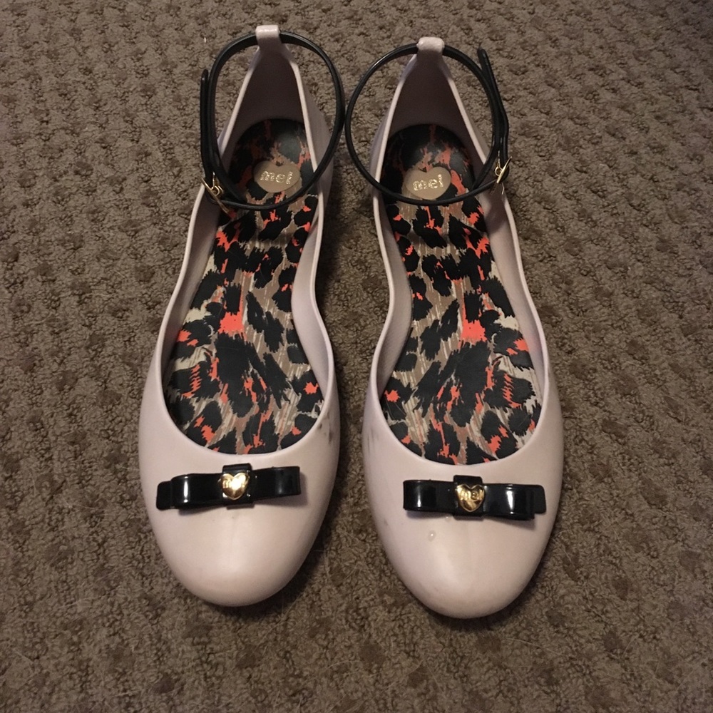 melissa flats bow heart with removable straps