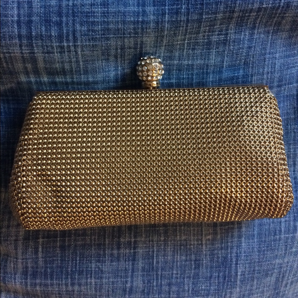 Whiting & Davis Gold mesh clutch
