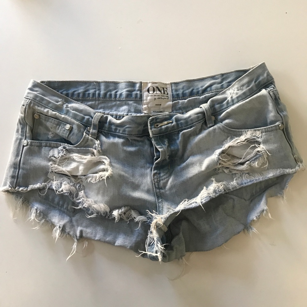 ONE TEASPOON trendy denim shorts 32