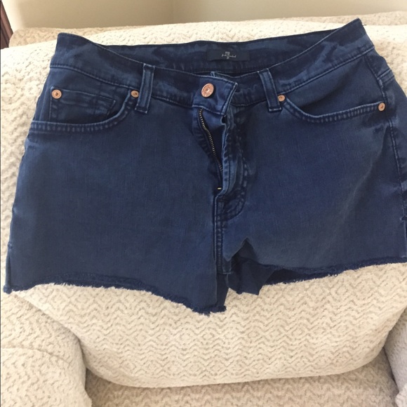 Cut off navy jeans shorts - Picture 1 of 1