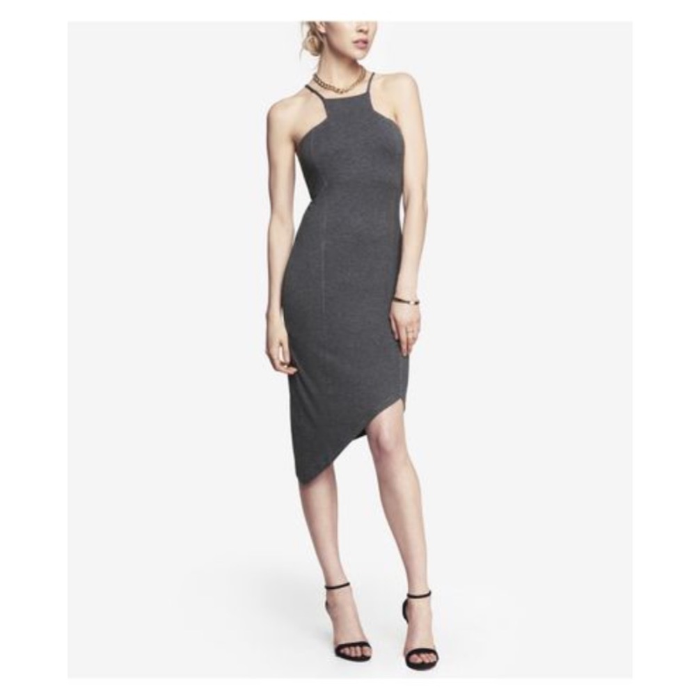 Slanted Express bodycon dress