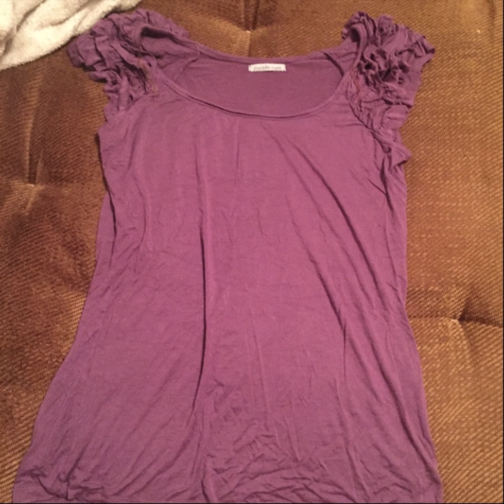Size xl purple shirt with frills