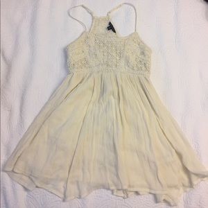 White cream lace sundress