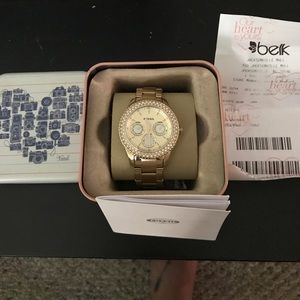 Fossil gold watch