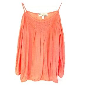 Coral Off-The-Shoulder Top