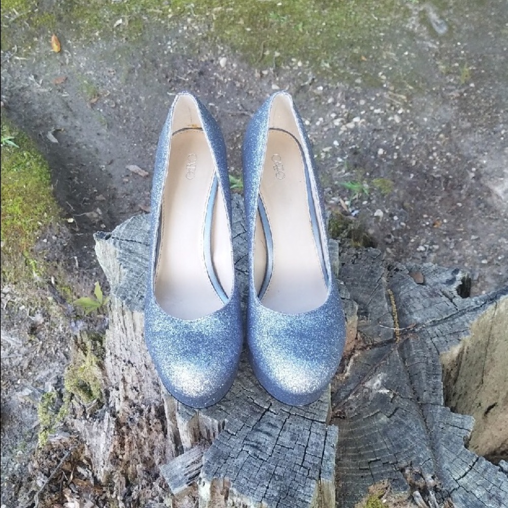 Silver Glitter Heel - Picture 2 of 2