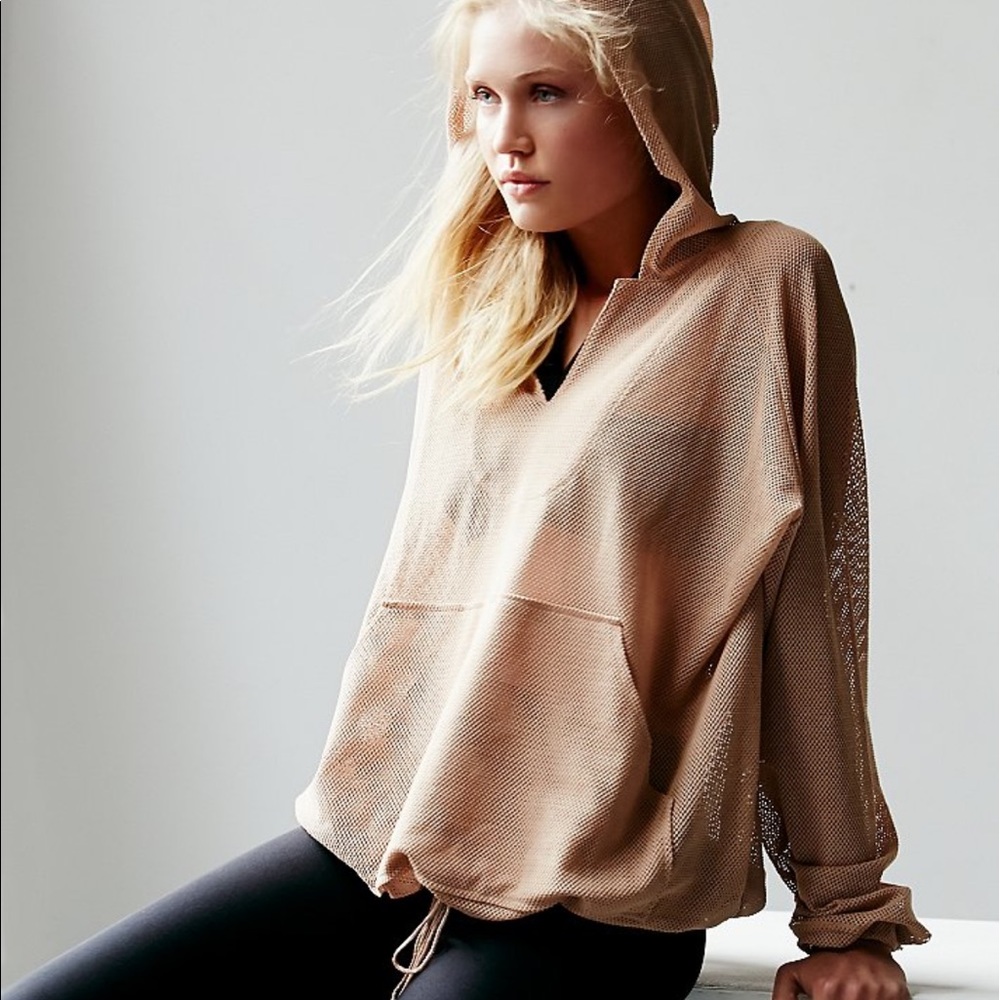 Free People net hoodie