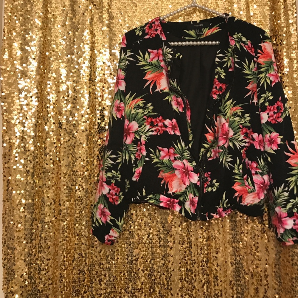 Floral Bomber Jacket