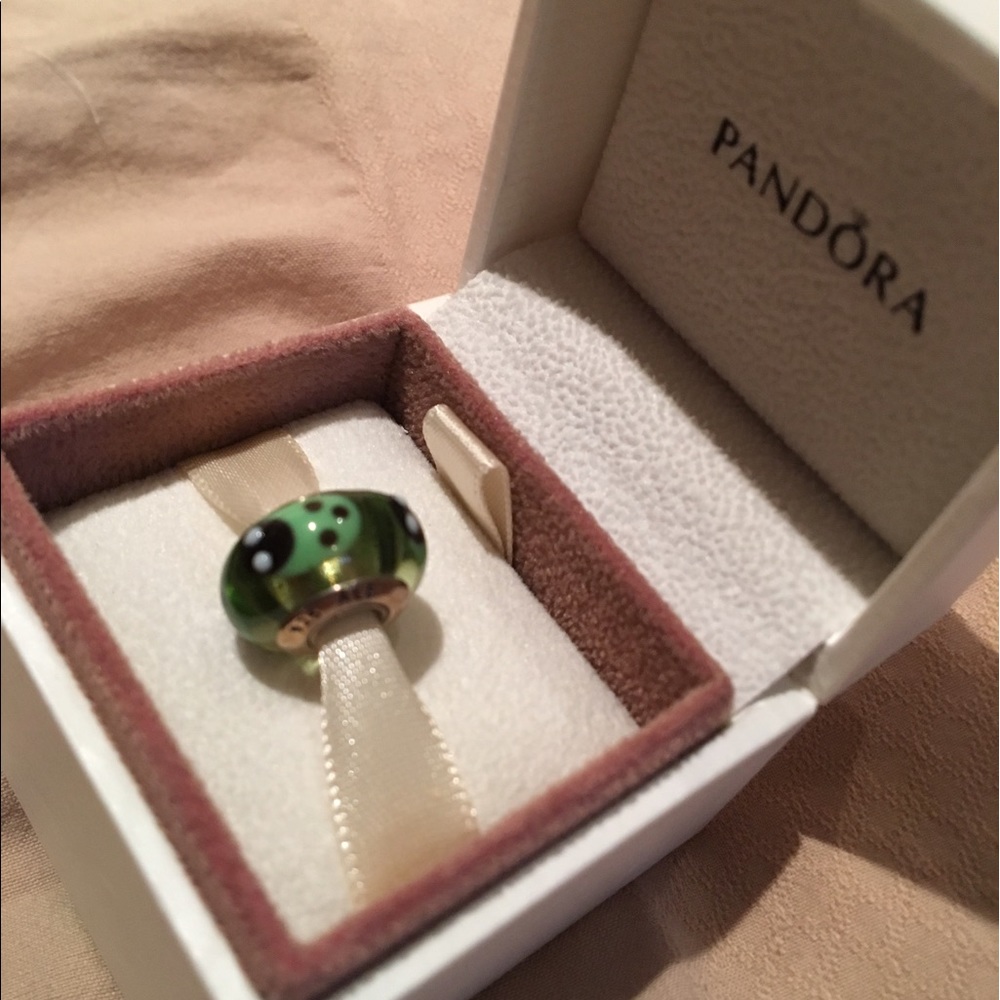 Pandora Green Glass Charm
