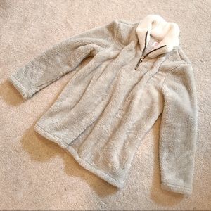 Fuzzy Zip Pullover