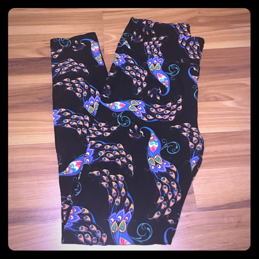 OS LulaRoe Peacock leggings
