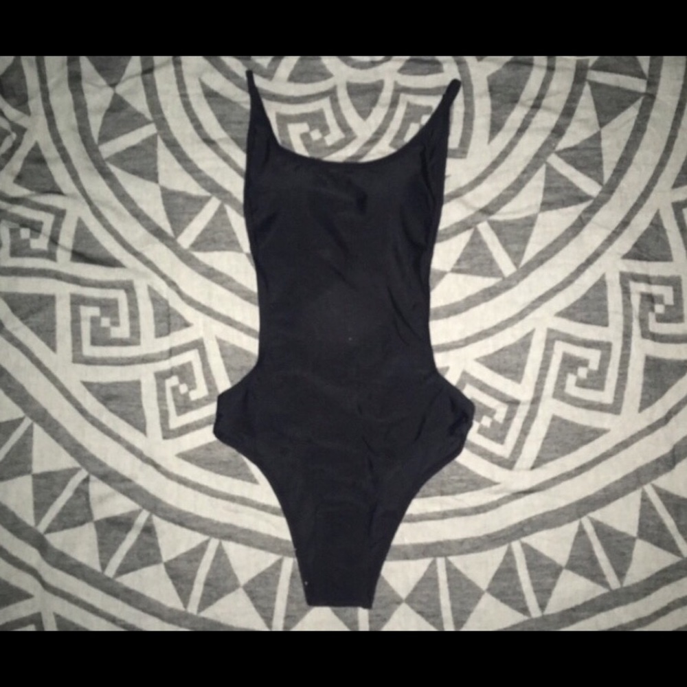 One piece black swimsuit