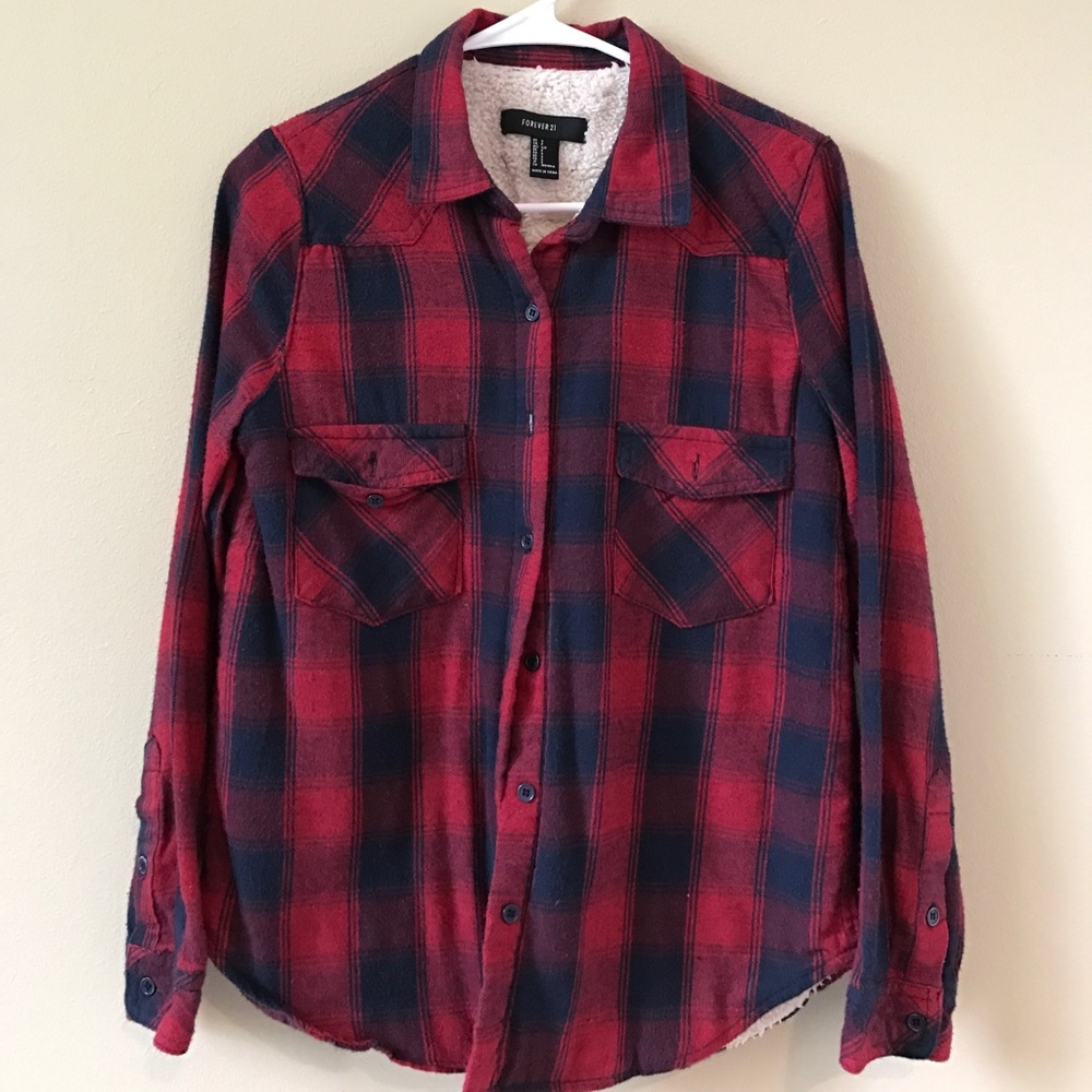 Fleece Lined, Plaid, Button Down.