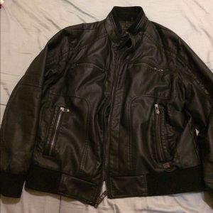 Black easy to wear Calvin Klein leather jacket