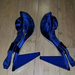 Dark Blue Platform Heel