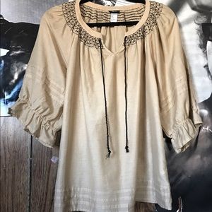 Peasant Style Cream Top
