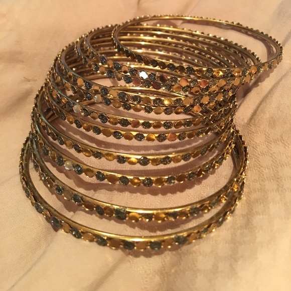 Gold Bangle Set - Picture 2 of 3