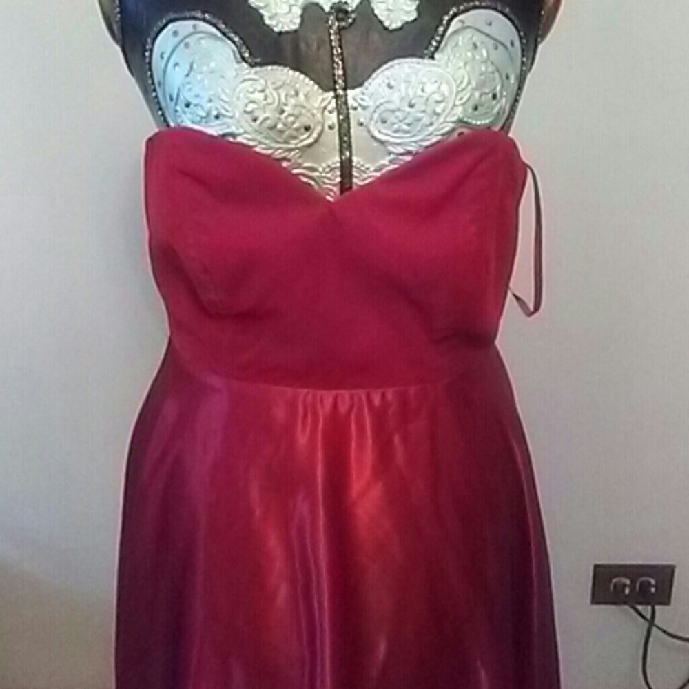 Beautiful Velvet and Satin Strapless Dress
