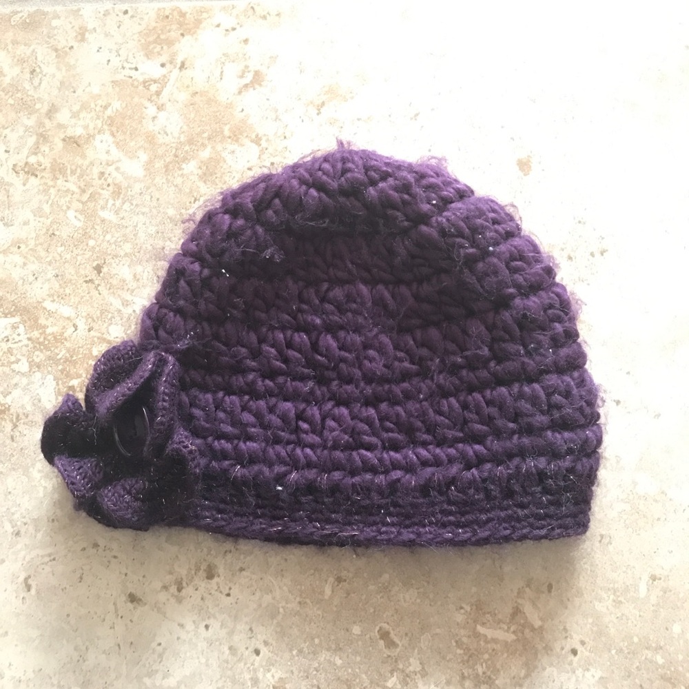 Knitted Purple Beanie