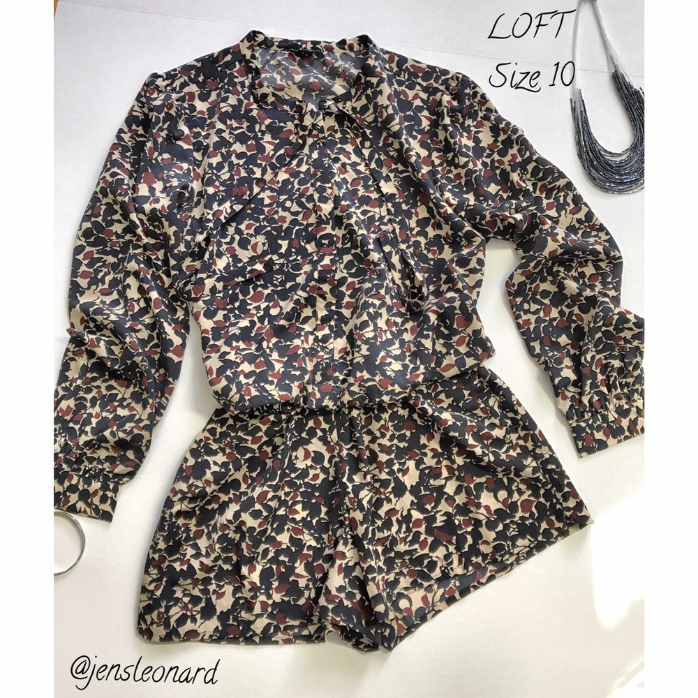 NWOT Ann Taylor Loft Long Sleeve Romper.