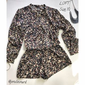 NWOT Ann Taylor Loft Long Sleeve Romper.