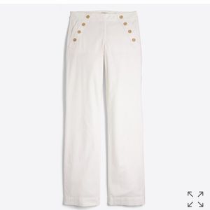 J.Crew white sailor trousers, size 4 - NEW