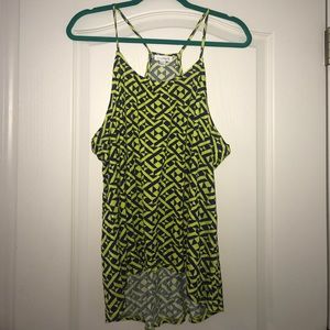 Bright blue and yellow tank top