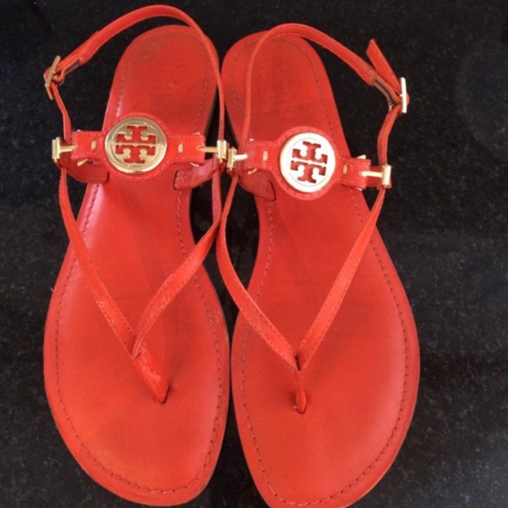 Orange Tory Burch Sandals