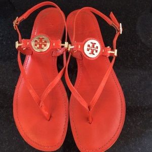 Orange Tory Burch Sandals