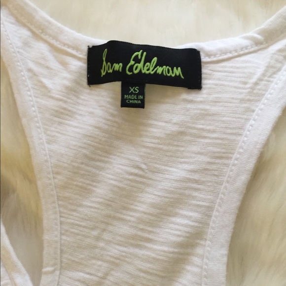 Sam Edelman Blue Thread Woven Pattern Tank Top - Picture 2 of 3