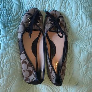 Brown coach flats