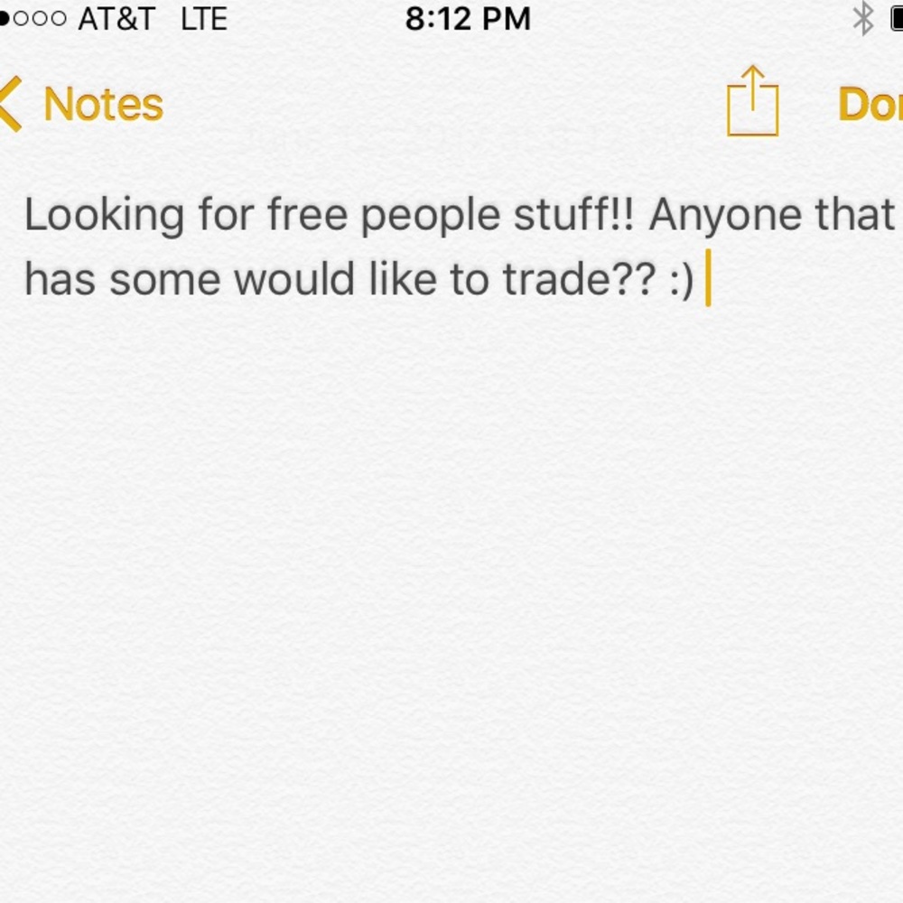 ISO free people stuff! :)