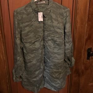 Maurice's plus size camo button up shirt