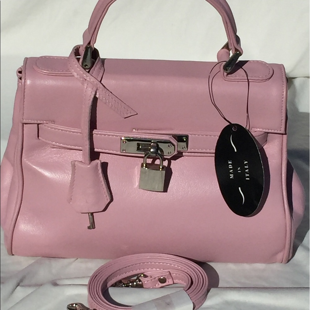 Nappa leather handbag made in Italy