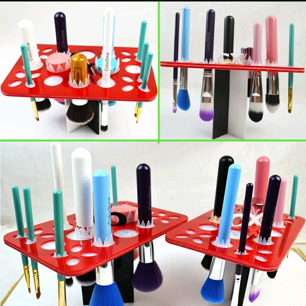 Durable acrylic make up brush dryer