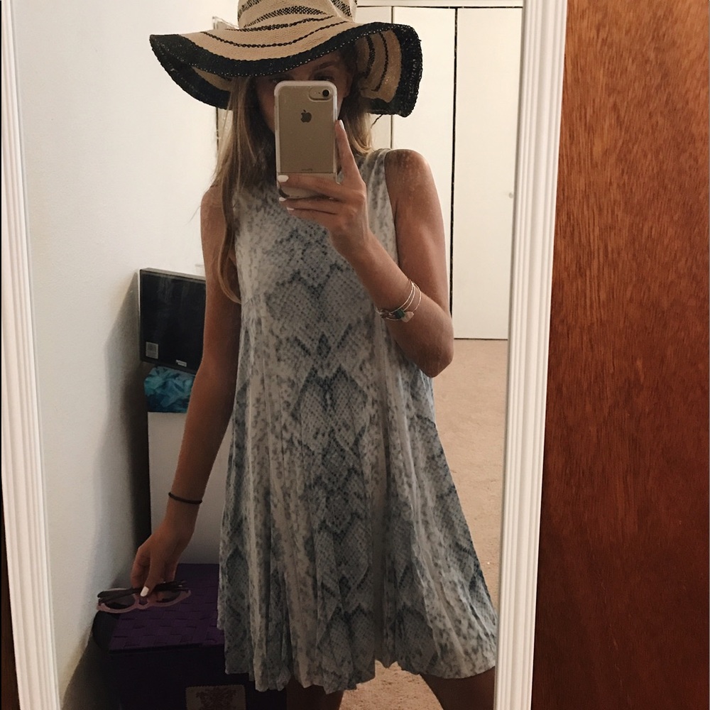 Silence + Noise Mock Neck Mini Swing Dress