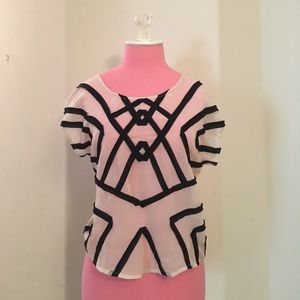 Urban Outfitters Geometric Chiffon Top