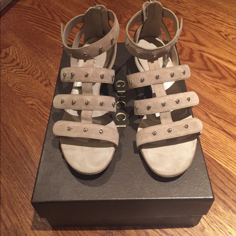 Gucci Sigourney Studded Gladiator Sandal