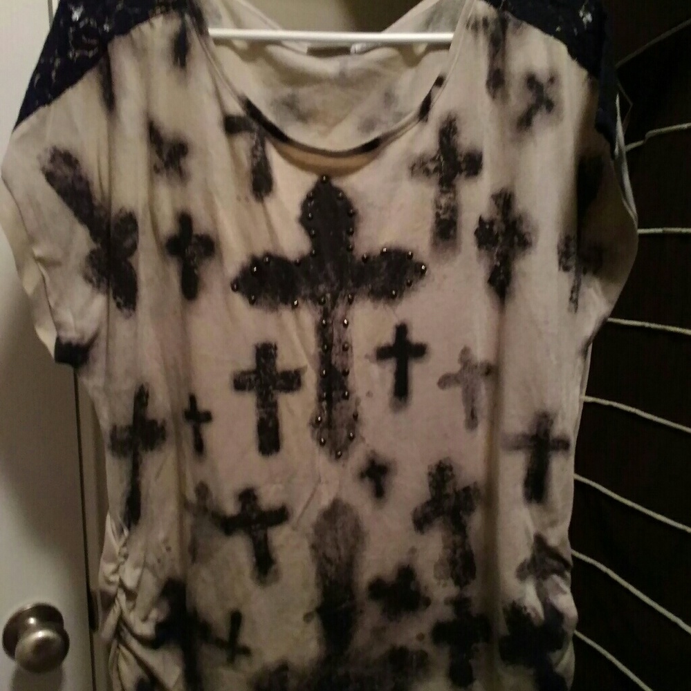 SOLD. Cato top with Crosses!
