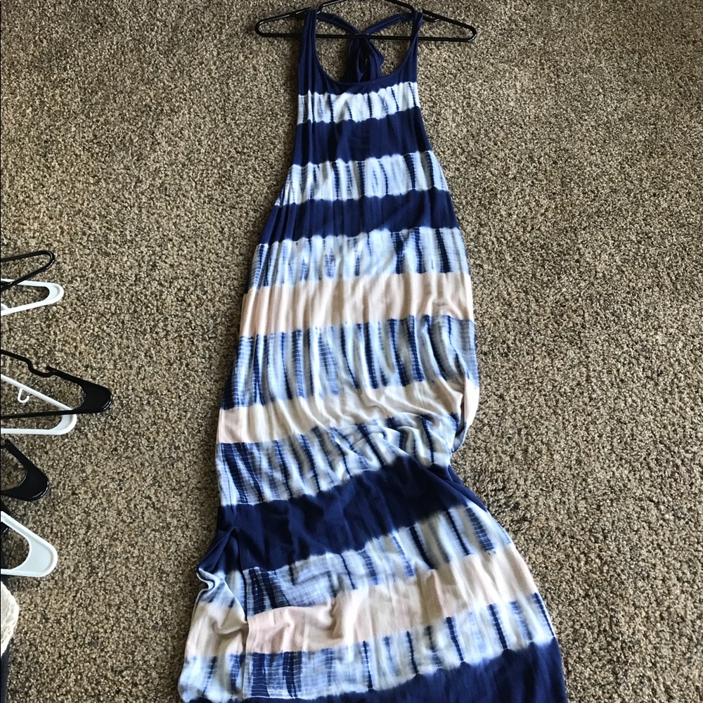 Blue tie dye Maxi dress